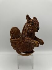 Rattan Wicker Woven Brown Squirrel Basket picture