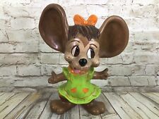 Vtg Topo GiGio  chalkware hand made girl mouse sculptor picture