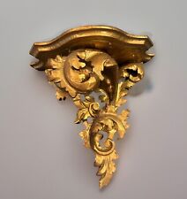 Antique Italian Florentine Gilt Large Wall Gold Sconce Shelf Carved Wood Italy picture