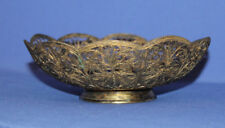 Antique Russian Gilded Filigree Floral Bowl picture