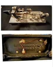 Antique Cedar Rapids Morse Telegraph Speed Key CAST IRON RARE picture