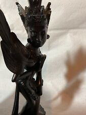 Vintage Carved Balinese Goddess 13 Inches Tall picture