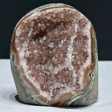 1.37LB Sparkling Gray Amethyst Geode Free Form Crystal Healing Decor Uruguay picture