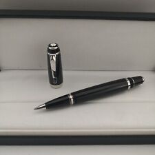 Luxury Bohemia Resin Series Bright Black+Silver Clip 0.7mm nib Rollerball Pen picture