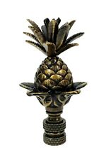 Lamp Finial-LARGE PINEAPPLE-Aged Brass Finish, Highly detailed metal casting-FS picture