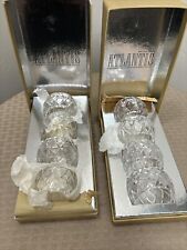 Atlantis Full Lead Crystal Napkin Rings Set Of 8 Vintage Portugal In Box picture