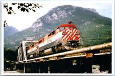 Postcard - GE Dash 8 #4610 Crossing Mamquam River Bridge, B.C. Rail - Canada picture