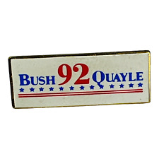 Vintage Bush Quayle 1992 Lapel Hat Pin President Political Party Souvenir Gift picture
