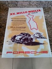 Vintage Porsche racing Poster XX. Mille Miglia 1953 picture