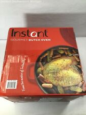 Instant Precision 6 Quart Cast Iron Dutch Oven Red DOMC6001 NEW, Sealed picture