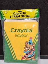 Vintage 1985 Hallmark Crayola Crayons 8 Treat Sacks Bags NOS picture