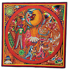Large Huichol Yarn Painting by Bautista 24