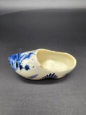 Vintage Delft Blue Porcelain Shoe White Blue Dutch picture