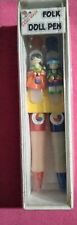 Very Rare Handmade Folk Doll Pen Made In Korea New In Box  picture