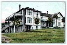 1907 Exterior View Bug Resort Hamlin Lake Ludington Michigan MI Vintage Postcard picture