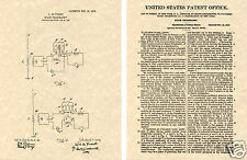 Lee DeForest AUDION TUBE Patent  Art Print vacuum READY TO FRAME 1908 US picture