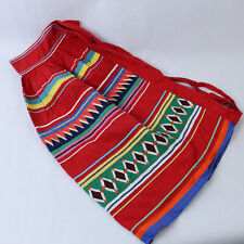 Vintage Native American Style Patchwork Apron Red Multicolored Intricate picture