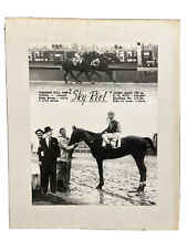 Rare Turfotos Horse Racing Feb 1964 “Sky Riel” 11”x14” Mounted Photograph B&W picture