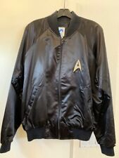 Vintage 1991 Star Trek 25th Anniversary Satin Bomber Jacket Large-GREAT COLORS picture