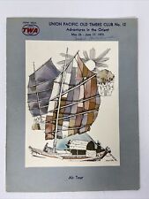 1973 TWA Union Pacific Old Timers Club No. 12 Orient Air Tour Trip Folder Map picture