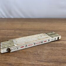 Lufkin No 066 Wood Folding Tape Measure Carpenters Extension Ruler Vintage 72