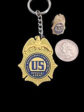 Vintage US DEA Special Agent Drug Enforcement Admin Lapel Pin + Keychain #D5-4 picture