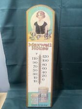Vintage Maxwell House Coffee Wooden Thermometer Wall Sign 18
