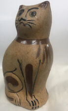 Vintage Large Tonala Sandstone Pottery Cat Signed Netzi 8.5” picture