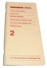 OCTOBER 1986 NORFOLK SOUTHERN CAROLINA DIVISION EMPLOYEE TIMETABLE #2 picture