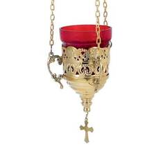 Quality Brass Hanging 3 Chain Vigil Lamp Christian Church Lampada  picture