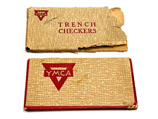 RARE ww1 wwi Soldier YMCA Trench Checkers toy game SET wow LOOK see pics picture