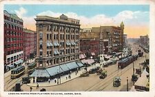 LP09 Akron Ohio  Street View 1921 Postcard picture