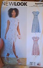 New Look Pattern 6696 LADIES Hemline Slit Dress Size 6-18 UNCUT picture