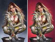 WITCHBLADE #1 (JOSH BURNS EXCLUSIVE GRAY/RED VIRGIN VARIANT SET) ~  IMAGE picture