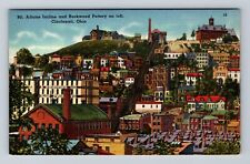 Cincinnati OH-Ohio, Mt Adams Incline, Rockwood Pottery, Vintage Postcard picture