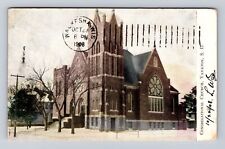 Yankton SD-South Dakota, Congregational Church Antique, Vintage c1908 Postcard picture