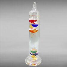 Galileo Glass Floating Sphere Tall Thermometers Multi Color 11”T picture