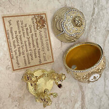 Designer 5* Faberge egg Trinket box Birthday gift Idea  24kGOLD HMDE 5ct Fabergé picture