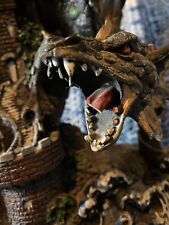 🐉 VTG De Capoli Dragon W/ Castle Statue Collectible Mythical Magical Dragon🔥 picture
