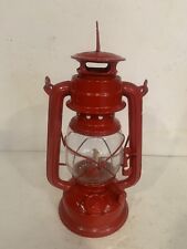 Vntg Red Metal Kerosene Lantern #602 Glass Globe New Never Burned NICE See Photo picture