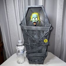 Gemmy Halloween Cursed Zombie Casket Screams Animated Works picture