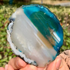 58G  Natural and Beautiful Agate Geode Druzy Slice Extra Large Gem picture