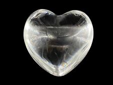 Vintage Signed Baccarat France Crystal Heart Paperweight picture