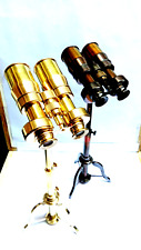 1920' Century Nautical Replica Brass Victorian Binoculars Antique Brass Tripod picture