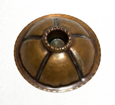 Arts & Crafts Vintage Hammered Copper Domed CANDLE HOLDER + Bonus picture
