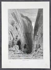 1874 Picturesque America Antique Print View of Umpqua Canon & River, Oregon picture