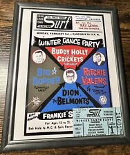 Surf Ballroom Buddy, Ritchie, Bopper, Dion  Framed Reprint  Photo And Ticket picture