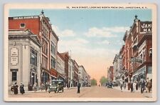 Jamestown New York NY Main Street Looking North from 2nd St Vintage Postcard picture