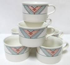 Mikasa Intaglio Santa Fe Vintage mug cup Set 8 Southwest Blanket ceramic 2.5