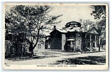 1944 Methodist Church Scene Street Dodge City Kansas KS Posted Vintage Postcard picture